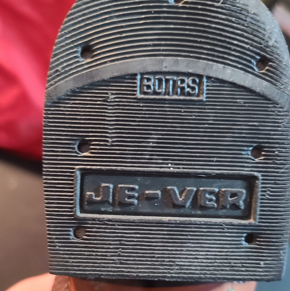 Vintage Botas Je-Ver Men's Western Leather Style 3438 Boots & Bag - Picture 4 of 5